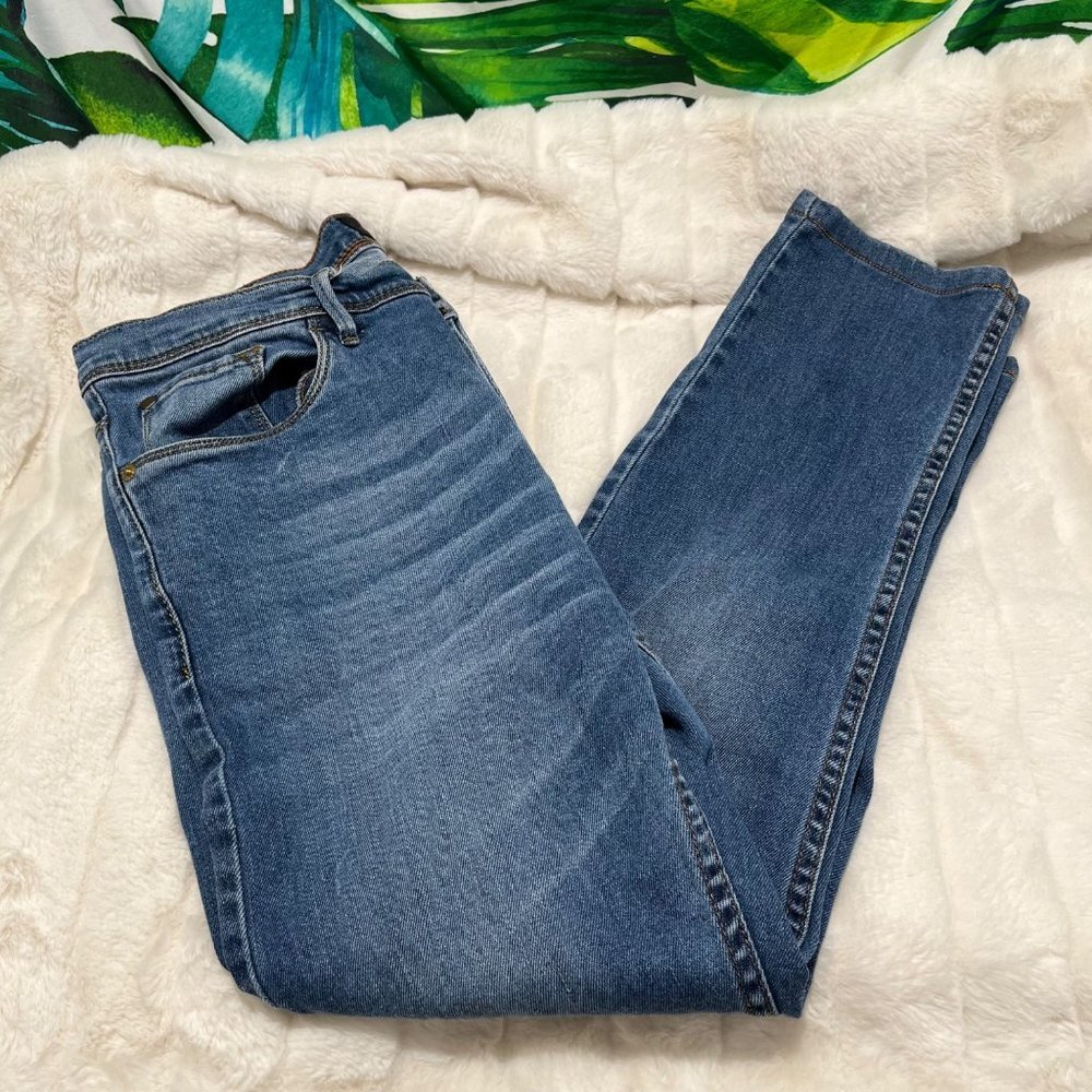 MASSIMO Dutti Slim Fit Sz 33 Slim Fit Straight Medium Wash Denim College Jeans